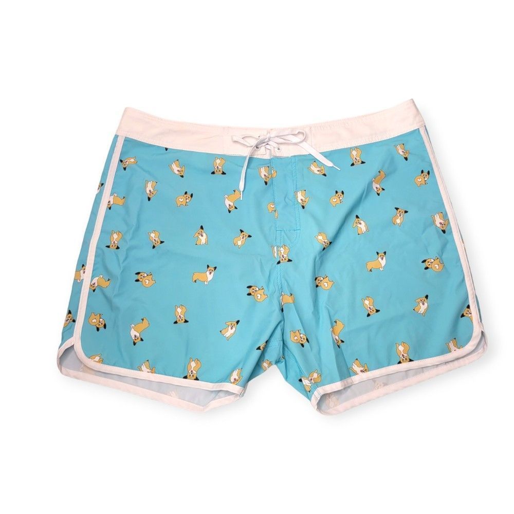 Midnight Hour Hot Topic Corgi Print Swim Trunks 42